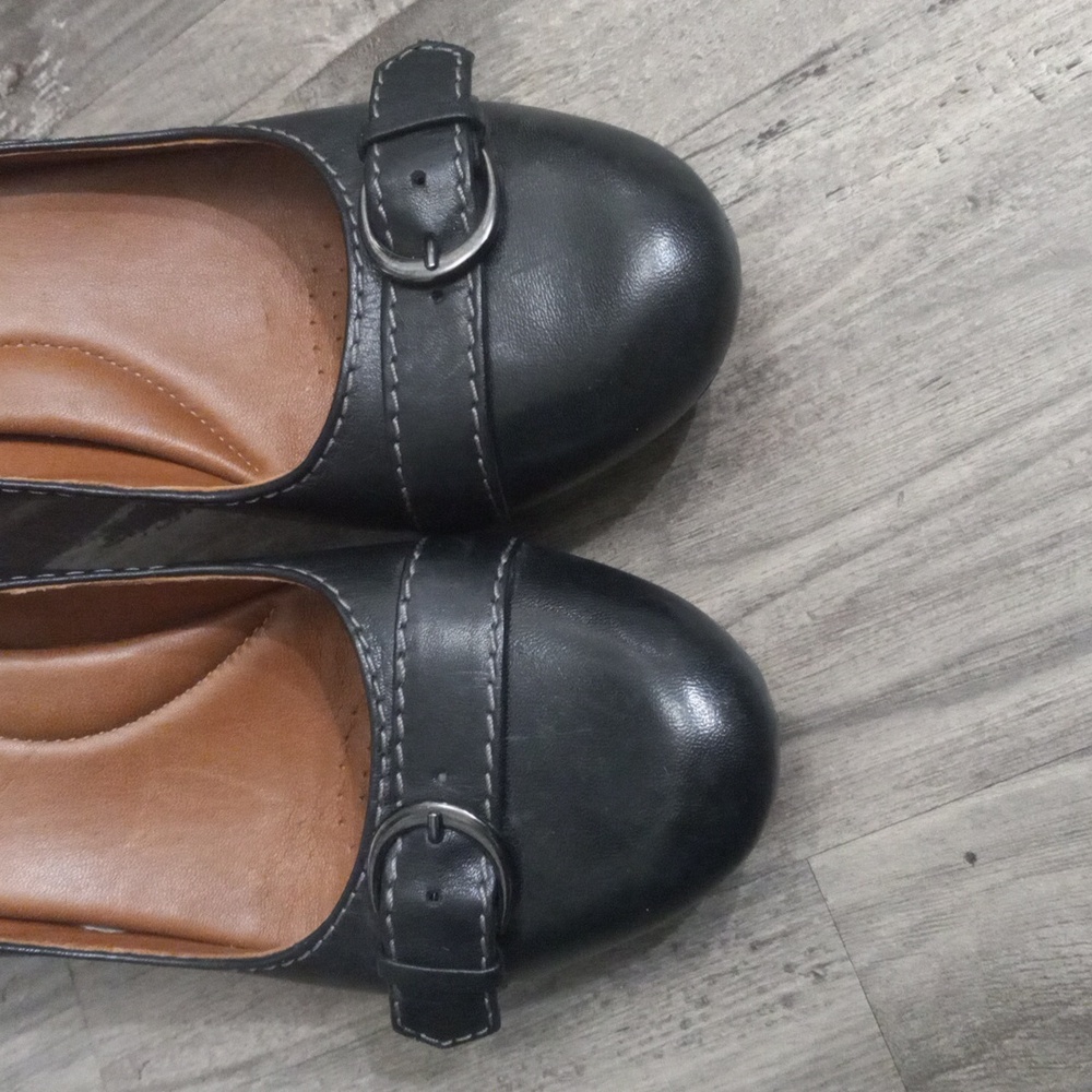 Clark's Artisan Black Leather Society Dance Pump Size 7M - Picture 5 of 13